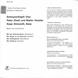 Single EP: Schwyzerörgeli-Duo Peter Zinsli und Walter Hassler, Sepp Simonelli Bass - Mit der Gotschnabahn u.a. Single EP: Schwyzerörgeli-Duo Peter Zinsli und Walter Hassler, Sepp Simonelli Bass - Mit der Gotschnabahn u.a.