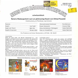 CD Neus vom Räuber Hotzenplotz - Dialekt von Jörg Schneider - Ines Torelli, Paul Bühlmann, Inigo Gallo u.a.
