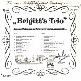 CD: Brigitt's Trio - Ja weil du so schön tanzen kannst....