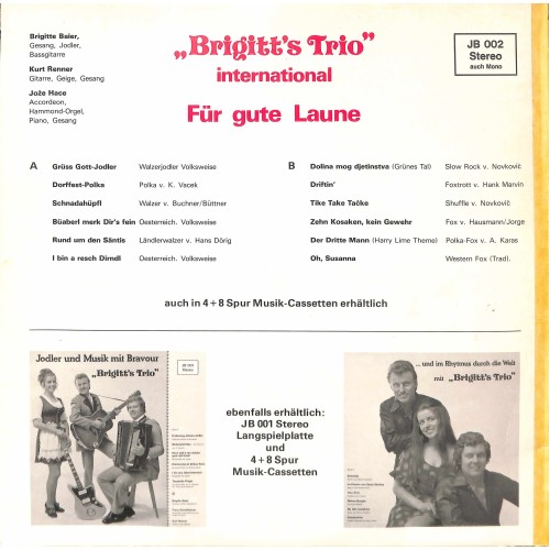 CD: Brigitt's Trio - (international) Für gute Laune