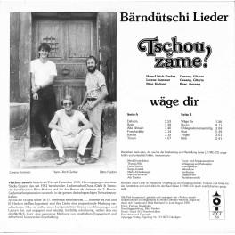 CD-Kopie von Vinyl: Bärndütschi Lieder - Tschou zäme! - wäge dir - 1987 CD-Kopie von Vinyl: Bärndütschi Lieder - Tschou zäme! - wäge dir - 1987