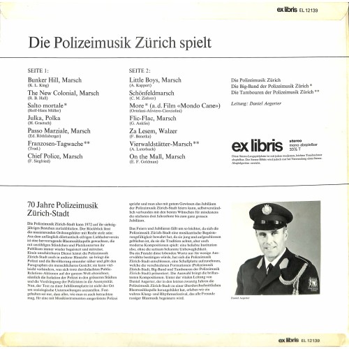 CD + LP: Die Polizeimusik Zürich spielt - 1972