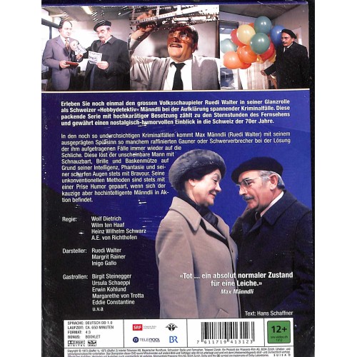 DVD Ein Fall für Männdli - CH TV-Krimiserie - mit Ruedi Walter, Margrit Rainer, Inigo Gallo, alle 26 Episoden