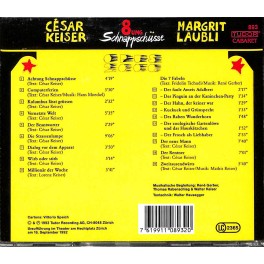 CD César Keiser Margrit Läubli - 8ung Schnappschüsse
