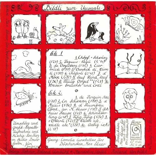 CD-Kopie von Vinyl: Cornelia Curschellas, Urs Böschenstein, Max Lässer - Chöpf+Schwänz - 1979
