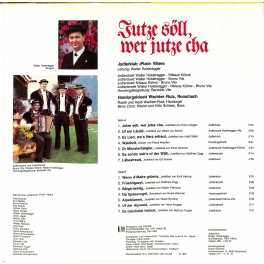 CD-Kopie von Vinyl:  Jodlerklub Pizol Vilters - Jutze söll, wer jutze cha - 1987