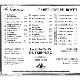 CD Il chante encore - La Chanson de Fribourg - L'Abbé Joseph Bovet