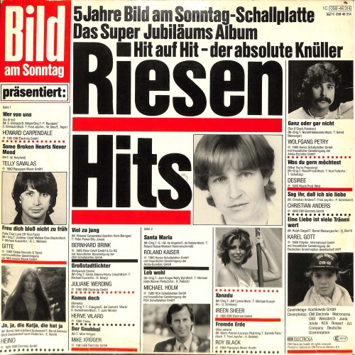 CD + LP: Bild am Sonntag - Riesen Hits - 1981