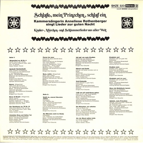CD + LP: Anneliese Rothenberger - Schlafe, mein Prinzchen schlaf ein - 1971