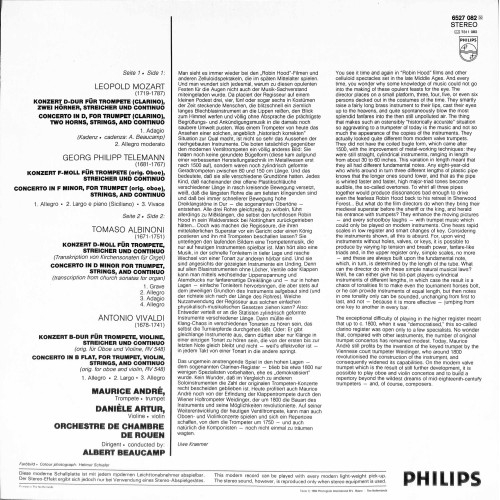 CD + LP: Maurice André - Trompetenkozerte (Leopold Mozart, Telemann, Albinoni, Vivaldi)