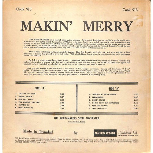 CD + LP: Merry Makers Steel Orchestra of Trinidad - Makin' Merry