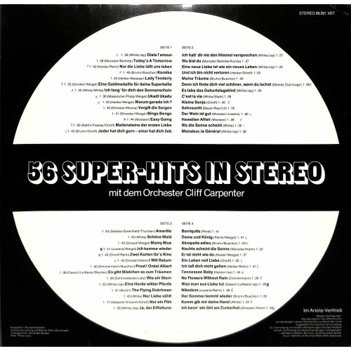 CD + LP: Orchester Cliff Carpenter - 56 Super-Hits in Stereo - 2LPs