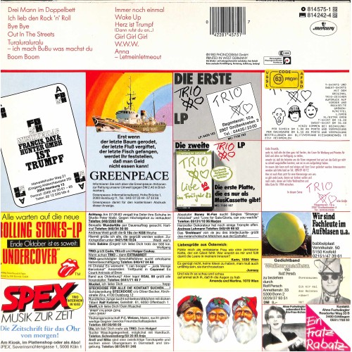CD + LP: Trio - Bye Bye - 1983