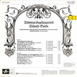 CD-Kopie von Vinyl: Schwyzerörgeliquartett Schmid-Buebe EMI 052-33864 CD-Kopie von Vinyl: Schwyzerörgeliquartett Schmid-Buebe EMI 052-33864