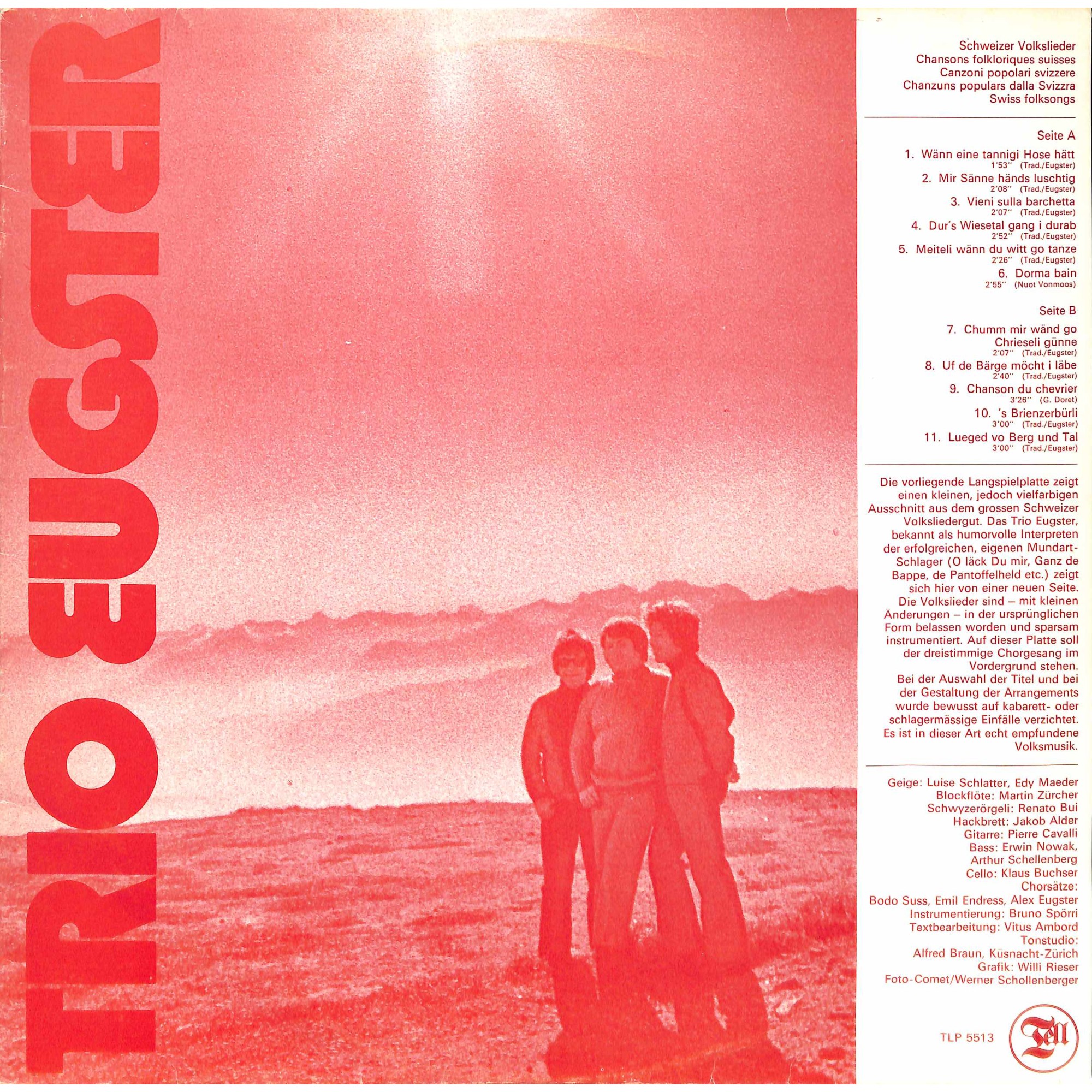 CD + LP: Trio Eugster - Schweizer Volkslieder - Signiert für Erika 1971 CD + LP: Trio Eugster - Schweizer Volkslieder - Signiert für Erika 1971