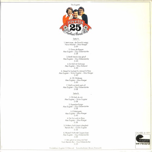 CD-Kopie von Vinyl: Trio Eugster - 25 Jahre - 1952-1977