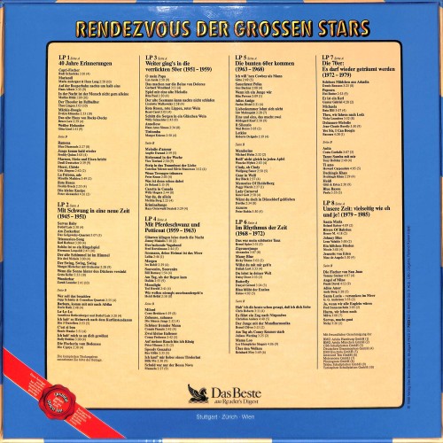 CD + LP: Rendezvous der grossen Stars - 40 Jahre Schlagergeschichte - 8 LP-Box