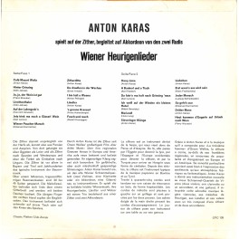 CD + LP: Anton Karas spielt auf der Zither - Wiener Heurigenlieder