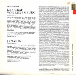 CD + LP: Franz Lehár – Der Graf Von Luxemburg / Paganini