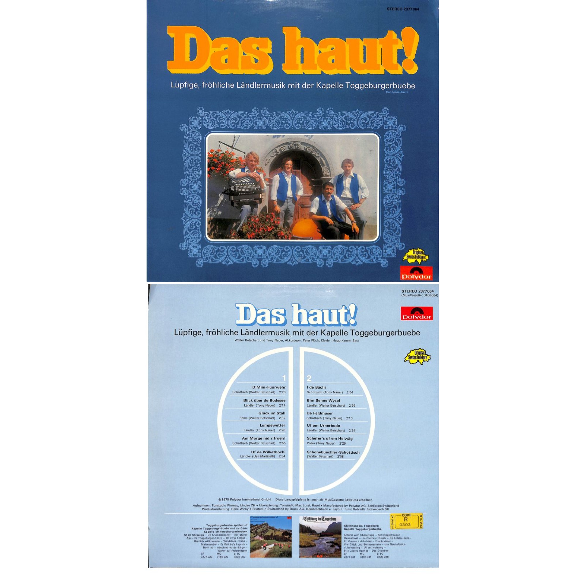 CD-Kopie von Vinyl: Kapelle Toggeburgerbuebe - Das haut! CD-Kopie von Vinyl: Kapelle Toggeburgerbuebe - Das haut!
