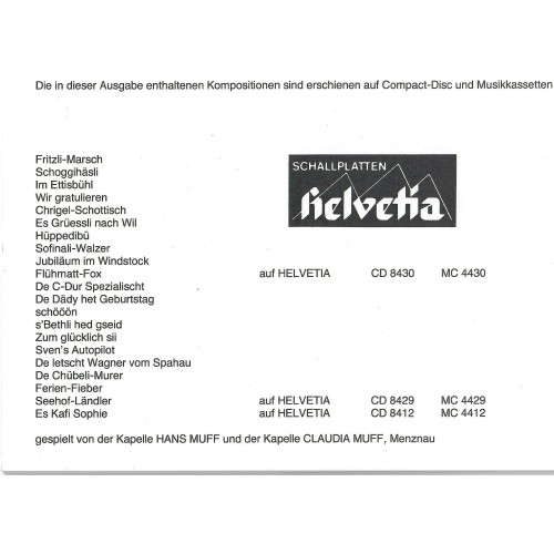 Sonderangebot: Noten Musikergruss Ausgabe 122  (ein- und zweistimmig) - 25 Jahre Kapelle Hans Muff