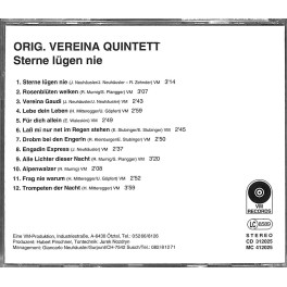 CD Sterne lügen nie - Orig. Vereina Quintett CD Sterne lügen nie - Orig. Vereina Quintett