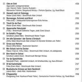 CD So gfallts de Appezeller 1 - Melodien aus Appenzell Ausserrhoden