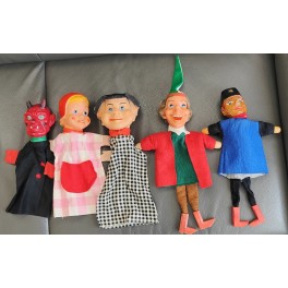 Occ. Kasperli-Figuren Handpuppen 70-er - 5 Figuren