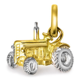 Schmuck: Anhänger Traktor 750/18 K Gelbgold, bicolor