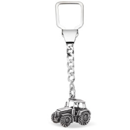 Schmuck: Schlüsselanhänger Traktor Silber
