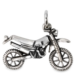 Schmuck: Anhänger Silber Motorrad (Moto-Cross)