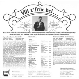 CD Carlo Brunner, Käslin-Käslin - Vill z'freu hei... 