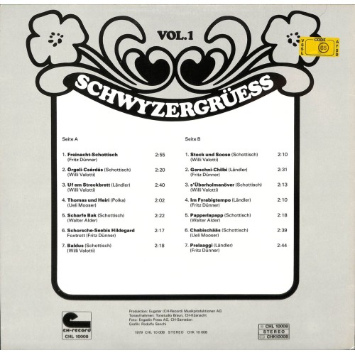 CD Willi Valotti, Fritz Dünner, Ueli Mooser, Walter Alder - Vol. 1 - 1979