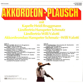 CD Heidi Bruggmann, Hanspeter Schmutz, Willi Valotti - Akkordeon-Plausch - 1977