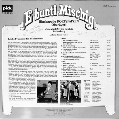 CD Blaskapelle Dorfspatzen Oberägeri - E bunti Mischig - 1983