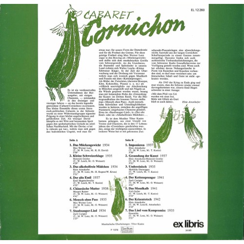Occ.-LP Vinyl: Cornichon - Erinnerungen an ein Cabaret 