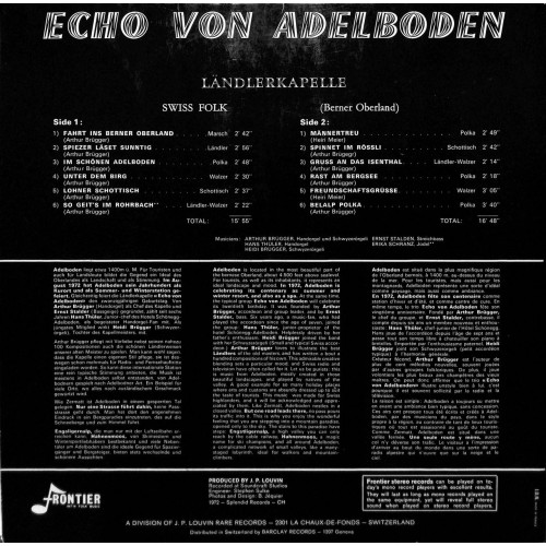 CD-Kopie von Vinyl: Echo von Adelboden - 1972