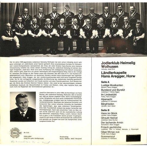 CD Jodlerklub Heimelig Wolhusen und LK Hans Aregger, Horw