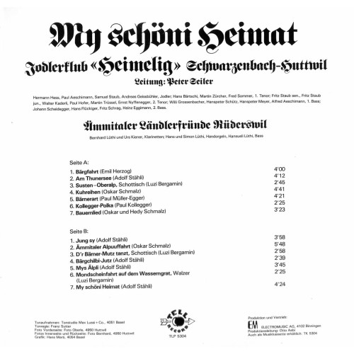 CD Jodlerklub Heimelig Schwarzenbach-Huttwil - My schöni Heimat