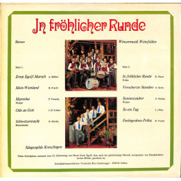 CD-Kopie von Vinyl: In fröhlicher Runde, Winzermusik Weinfelden, Sängergilde Kreuzlingen zum 6 5. Geburtstag von Ernst Egolf