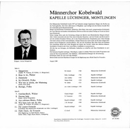 CD-Kopie von Vinyl: Männerchor Kobelwald mit Kapelle Lüchinger, Montlingen
