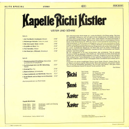 CD-Kopie von Vinyl: Kapelle Richi Kistler - Väter und Söhne