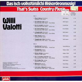 CD Willi Valotti - Das isch volkstümlichi Akkordeonmusig - 1984