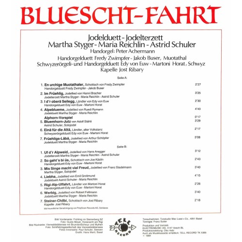CD Bluescht-Fahrt mit Jodellieder und Ländlermusig - 1984