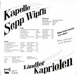 CD Kapelle Sepp Wipfli - Ländler Kapriolen