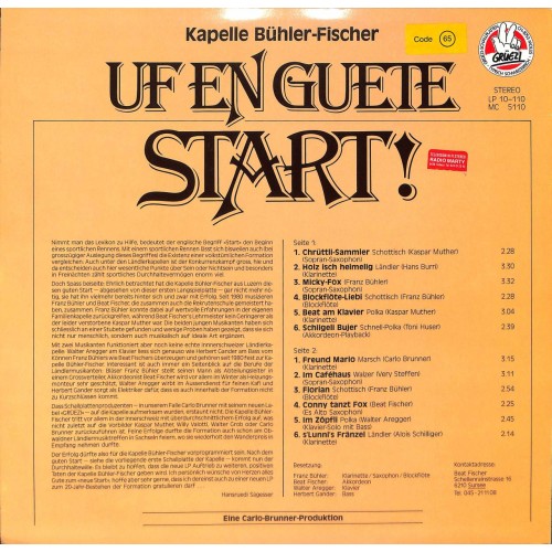 CD Kapelle Bühler-Fischer - Uf en guete Start!