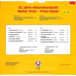 CD 25 Jahre Akkordeonduett Walter Grob - Franz Nauer
