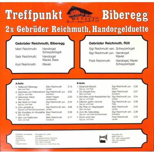 CD 2 x Gebr. Reichmuth, Handorgelduette - Treffpunkt Biberegg