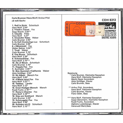 CD-Kopie:  e tolli Sach - Carlo Brunner, Muff, Prisi