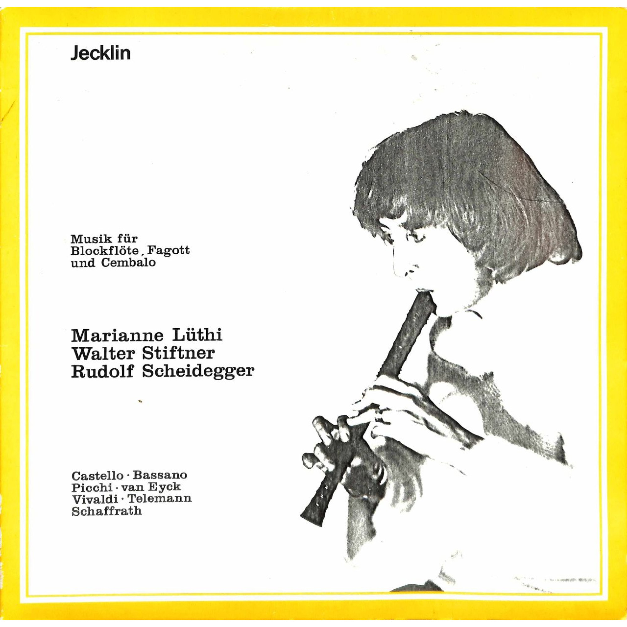 CD Marianne Lüthi, Walter Stiftner, Rudolf Scheidegger - Musik für Blockflöte, Fagott und Cembalo CD Marianne Lüthi, Walter Stiftner, Rudolf Scheidegger - Musik für Blockflöte, Fagott und Cembalo